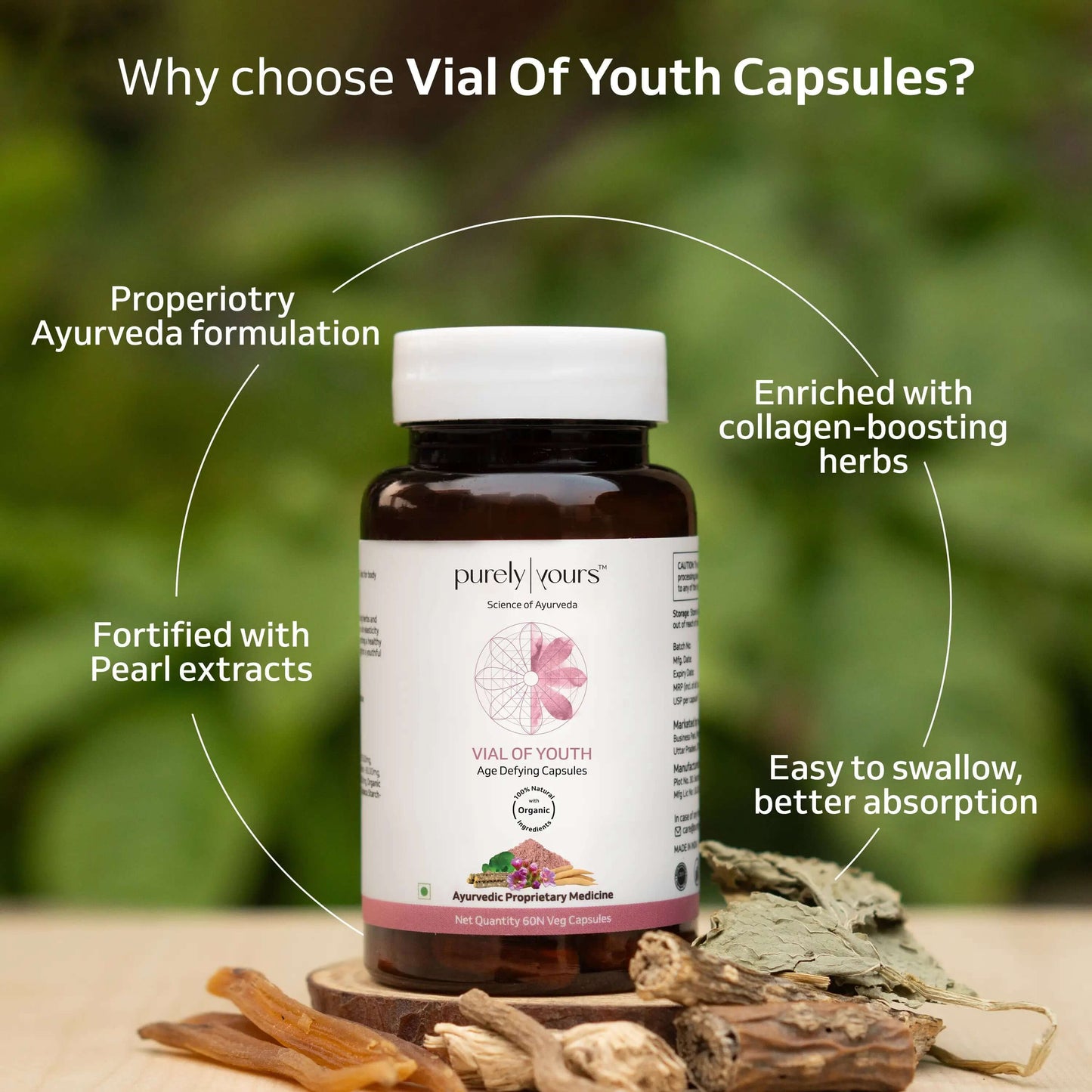 Vial of Youth anti aging capsules